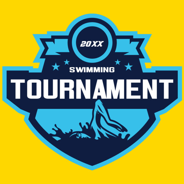 Swimming Tournament logo template Thumbnail