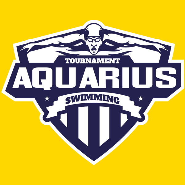 Aquarius Swimming Tournament logo template Thumbnail
