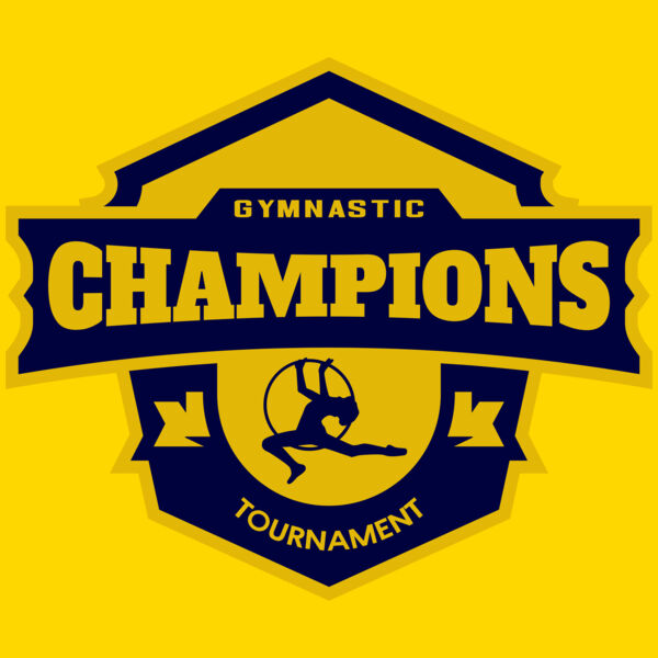 Champions Gymnastic Tournament logo template Thumbnail
