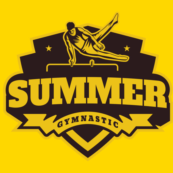 Summer Gymnastic logo template Thumbnail