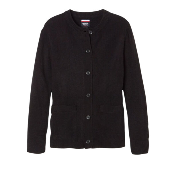 Girls Crewneck Cardigan Sweater Thumbnail