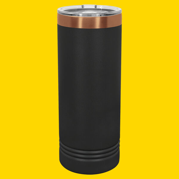 Black/Rose Gold Skinny Tumbler 22oz Thumbnail