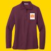 Women's Silk Touch Long Sleeve Polo Thumbnail