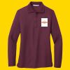 Women's Silk Touch Long Sleeve Polo Thumbnail